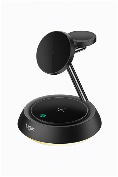 LinkTech W797 Premium 3ü 1 Arada Masa Üstü Wireless Telefon Tutacağı & Şarj Aleti 