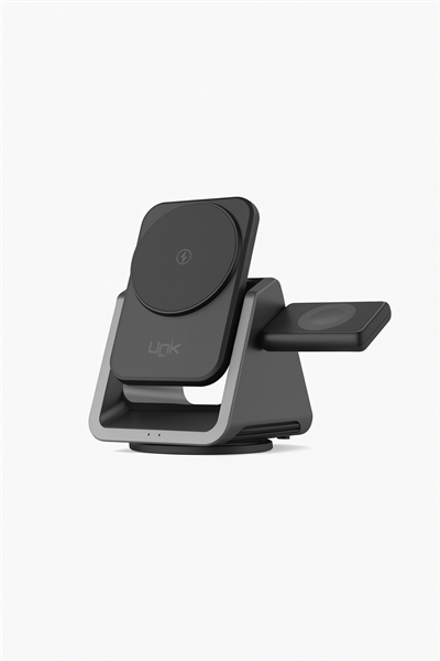 LinkTech W798 Premium 3ü 1 Arada Masa Üstü Wireless Telefon Standı & Şarj Aleti 