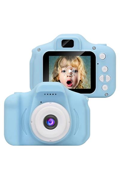 Mavi Renk 1080p Hd Çocuk Kamera Dijital Fotoğraf Makinesi 2.0 Inç Ekran