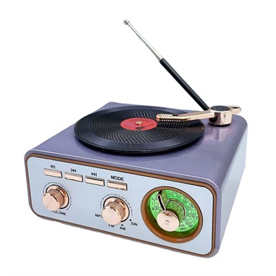MD-1217BT Nostaljik Radyo Görünümlü Bluetooth,Hafıza Kartı,Usb Bellek,Aux Ve Radyo Destekli Hoparlör (TOZ PEMBE)