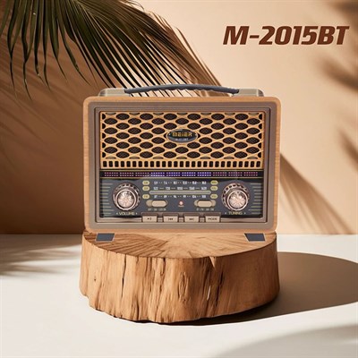 Nostaljik Radyo Görünümlü LED Işıklı Bluetooth,Hafıza Kartı,Usb Bellek,Aux Ve Radyo Destekli Hoparlör