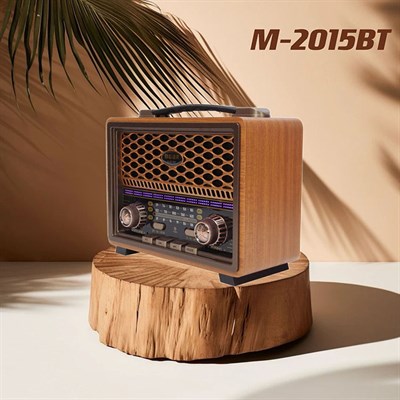 Nostaljik Radyo Görünümlü LED Işıklı Bluetooth,Hafıza Kartı,Usb Bellek,Aux Ve Radyo Destekli Hoparlör