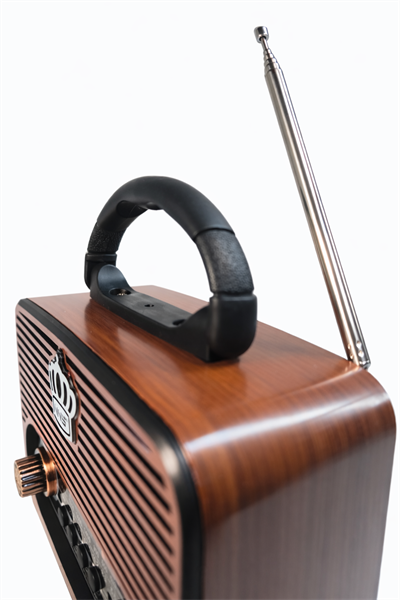 NS-8092BT Nostaljik Radyo Görünümlü Bluetooth,Hafıza Kartı,Usb Bellek,Aux Ve Radyo Destekli Hoparlör Açık Ahşap