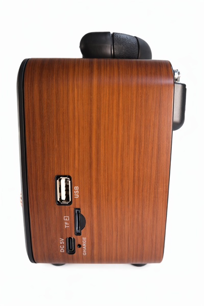 NS-8092BT Nostaljik Radyo Görünümlü Bluetooth,Hafıza Kartı,Usb Bellek,Aux Ve Radyo Destekli Hoparlör Açık Ahşap