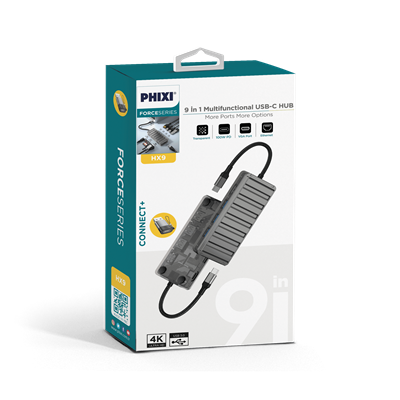 Phixi Force 9 in 1 USB C to HDMI VGA Ethernet Hub Çoklayıcı Hub