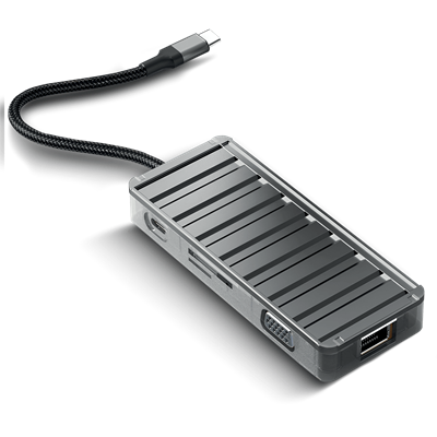 Phixi Force 9 in 1 USB C to HDMI VGA Ethernet Hub Çoklayıcı Hub
