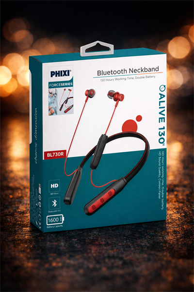 Phixi Force BL730R Kırmızı Boyundan Askılı Bluetooth Kulaklık