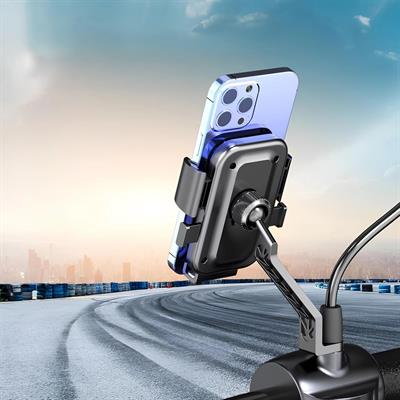 Phixi Force CH61 Dikiz Ayna Baglantili Otomatik Motosiklet ve Bisiklet Telefon Tutucu