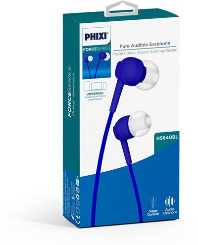 Phixi Force HS640BL Mavi Mikrofonlu Kulakiçi Kulaklık