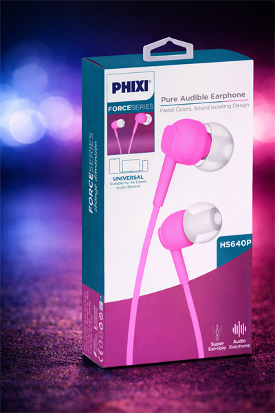 Phixi Force HS640P Pembe Mikrofonlu Kulakiçi Kulaklık