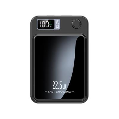 Phixi Force PW5 5000mAh 22.5W MagSafe Powerbank - Kablosuz Mini Şarj Cihazı - 1 USB 1 PD Port - Dijital Ekran - Taşınabilir Şarj Cihazı