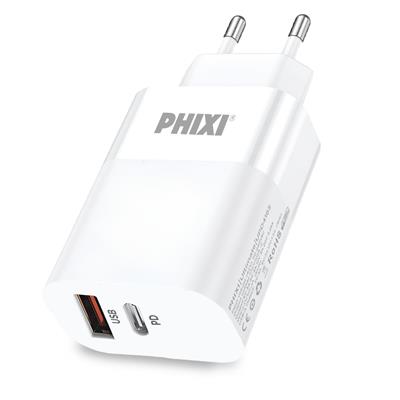 Phixi Ultimate UPD4165 65W PD Çift Çıkışlı Hızlı Şarj Adaptörü