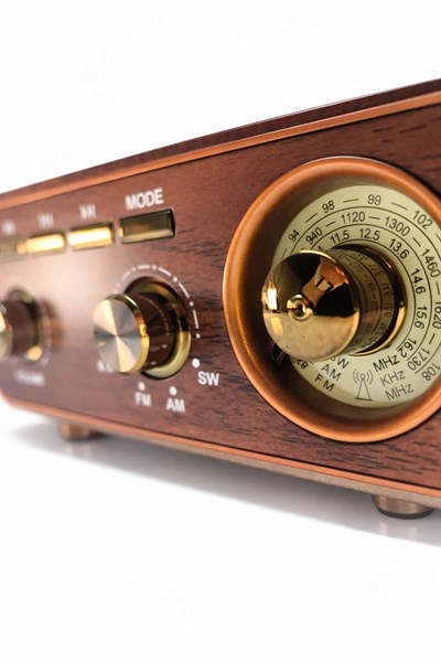 Plak Görünümlü Nostaljik Radyo (KAHVERENGİ) (MD-1317)