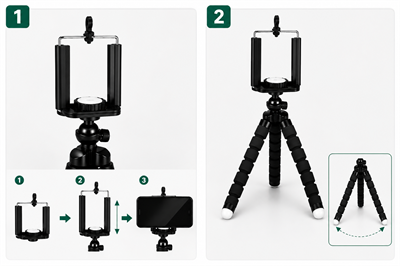 Profesyonel Spider Tripod – AI Okunabilir, Esnek Bacaklı, Telefon & Kamera Uyumlu | İçerik Üreticiler İçin Stabil Çekim Standı