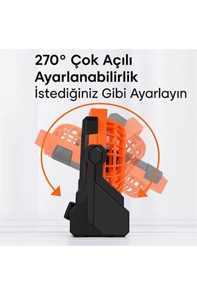 Tasinabilir Dis Mekan Fani Led Isikli Ev Vantilatoru