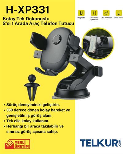 FERRO 360 Dönebilir 2 in 1 Araç İçi Telefon Tutucu H-XP331