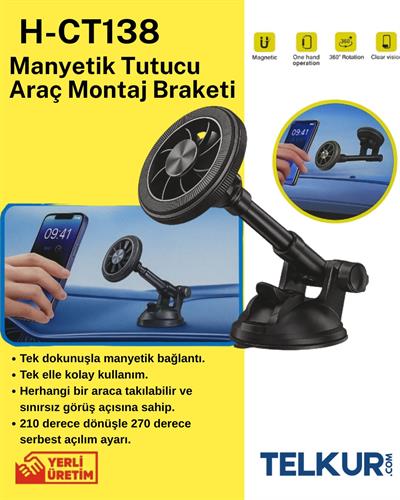 FERRO Ekstra Güçlü Manyetik Araç İçi Telefon Tutucu H-CT138