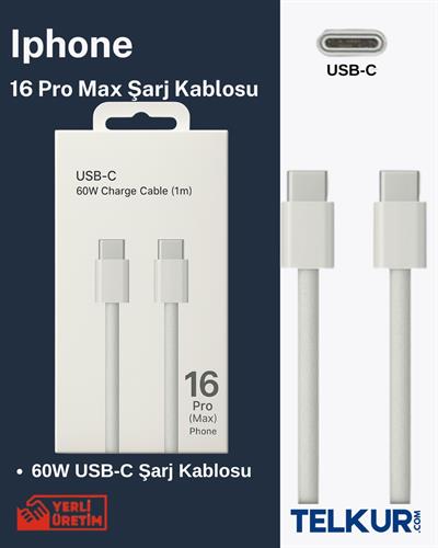 FERRO FC-16 Apple iPhone 16 Pro Max Uyumlu  Type-C - Type-C Kablo 