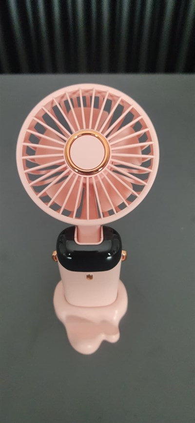 TELKUR N15 PEMBE Mini Klima 5 Kademeli Şarjlı Taşınabilir Dijital Led Göstergeli Boyna Asmalı El Fanı Vantilatör