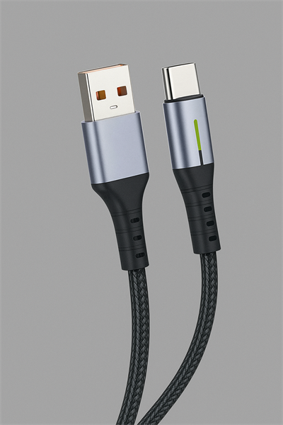 FERRO Reshurk RE-044 Usb-c & Type-c Metal Uclu 1000cm 3A Hasır Data - Şarj Kablosu