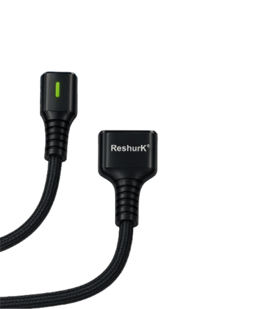 FERRO Reshurk RE-053 Usb-c & Type-c Ledli 1000cm 3A Hızlı Data - Şarj Hasır Kablo