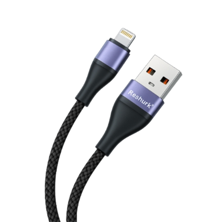 FERRO Reshurk RE-062 Usb-c & Lightning Metal Uclu 1000cm 6A Hasır Data - Şarj Kablosu