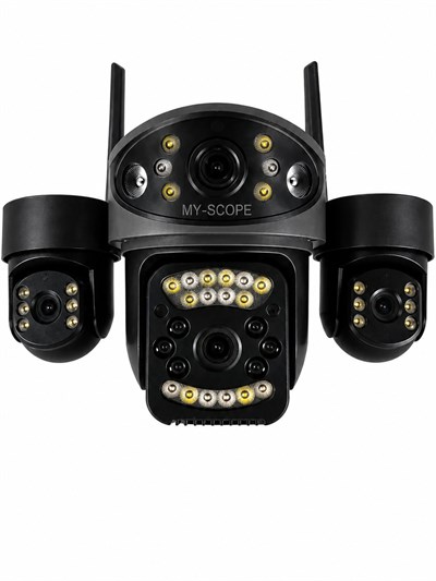 Telkur X360 4 Lens 360° Wi-Fi Gece Görüşlü, Hareket Algılamalı ve Cep Telefonundan İzlemeli Akıllı Güvenlik Kamerası