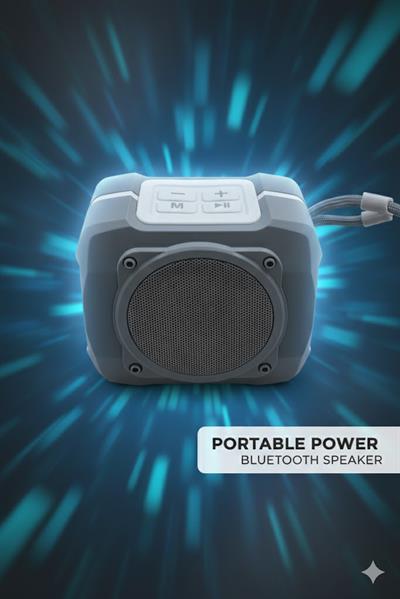 TG-661 T&G RGB Işıklı Taşınabilir Bluetooth Hoparlör – Güçlü Ses, Askılı, Şarjlı Gri