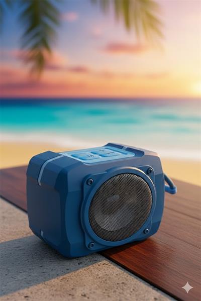 TG-661 T&G RGB Işıklı Taşınabilir Bluetooth Hoparlör – Güçlü Ses, Askılı, Şarjlı Mavi