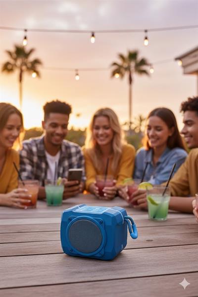 TG-661 T&G RGB Işıklı Taşınabilir Bluetooth Hoparlör – Güçlü Ses, Askılı, Şarjlı Mavi