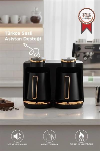 Torima 202 Double Sesli Komut Türk Kahvesi Makinesi 250ml+250ml 8 Fincan Kapasiteli