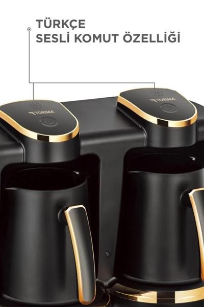 Torima 202 Double Sesli Komut Türk Kahvesi Makinesi 250ml+250ml 8 Fincan Kapasiteli
