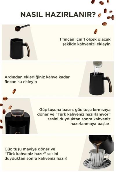 Torima 202 Double Sesli Komut Türk Kahvesi Makinesi 250ml+250ml 8 Fincan Kapasiteli