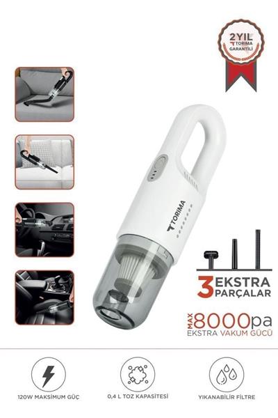 Torima A-031 Beyaz Şarjlı Araç EL Süpürgesi