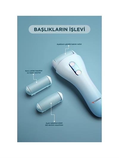 Torima BCM-1138T Beyaz LED Ekran Göstergeli Turbo Modlu Su Geçirmez Ayak Bakım Törpüsü