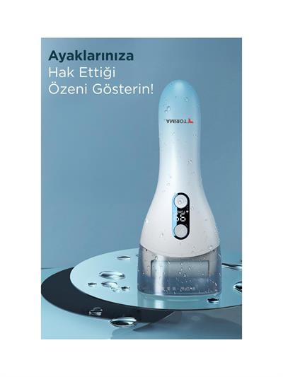 Torima BCM-1138T Beyaz LED Ekran Göstergeli Turbo Modlu Su Geçirmez Ayak Bakım Törpüsü