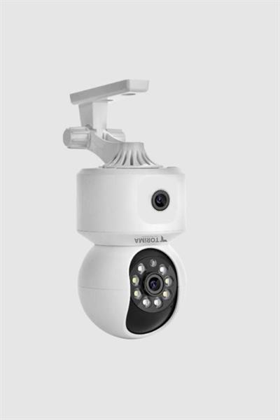 Torima CMR10 Güvenlik Kamerası 360 Derece Dönebilen 1080P Çift Kamera Full Hd Smart Ip Kamera Beyaz