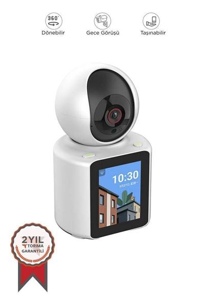 Torima CMR-11 Bebek Kamerası Monitörlü 360 Derece Dönebilen Full Hd Smart Ip Güvenlik Kamerası Beyaz