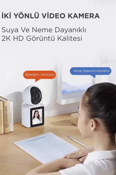 Torima CMR-11 Bebek Kamerası Monitörlü 360 Derece Dönebilen Full Hd Smart Ip Güvenlik Kamerası Beyaz
