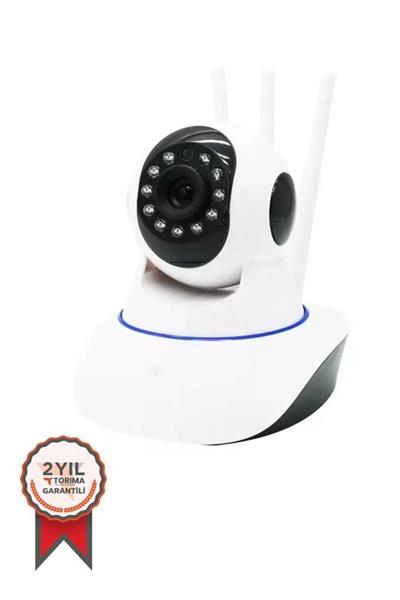Torima CMR5 Güvenlik Kamerası Ethernet Girişli 360 Derece Dönebilen 3 Antenli Full Hd Smart Ip Kamera Beyaz
