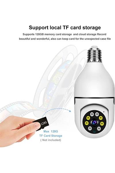 Torima CMR-6 360° Full Hd 1080p Ampül Smart Ip Kamera Beyaz