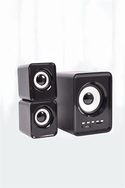 TORİMA D23 Bluetooth Hoparlör 3.5mm Jack Kablolu Bilgisayar Hoparlörü Siyah