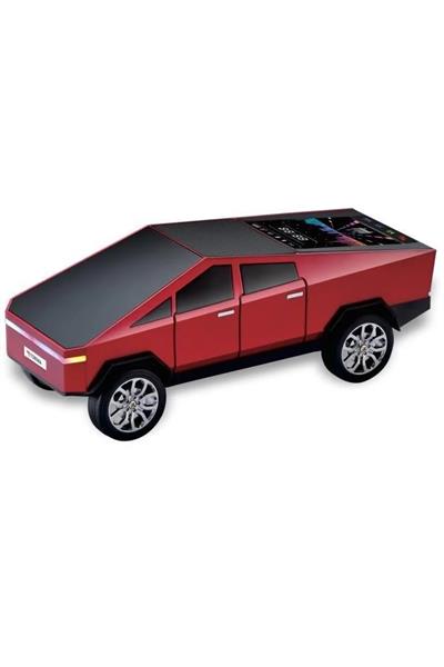 Torima D68 Bluetooth Hoparlör Retro Araba CyberTruck Tasarımlı Rgb Işıklı TWS USB 15W Speaker Kırmızı