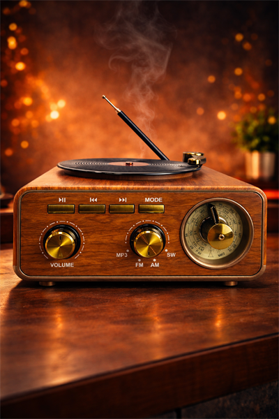 Torima D75 Nostaljik Radyo Görünümlü LED Işıklı Bluetooth,Hafıza Kartı,Usb Bellek,Aux Ve Radyo Destekli Hoparlör