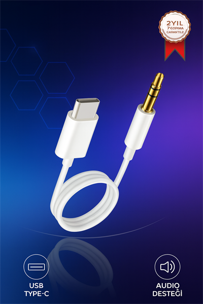 Torima JH-036 Type-C To 3.5 mm Aux Dönüştürücü Kablo