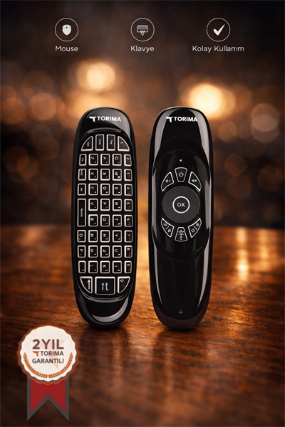 Torima K-02 Android Akıllı Tv İçin 2.4g Uzaktan Kumandalı Mini Klavyesi