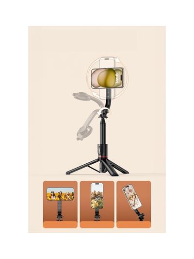 Torima L20 Çok Amaçlı Tripod Kumandalı Selfie Çubuğu Siyah