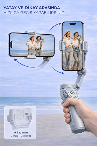 Torima M01 Gri Çok Amaçlı Gimbal Özellikli Tripod Selfie Çubuğu