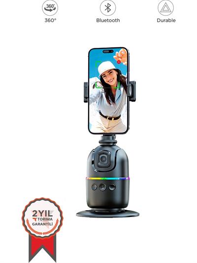 Torima P03 Yüz Takip 360° Gimbal Öz Çekim Telefon Sabitleyici Tutucu Video Akıllı Tripod