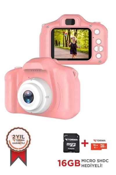 Torima CMR7 1080p Hd Çocuk Kamera Dijital Fotoğraf Makinesi Pembe